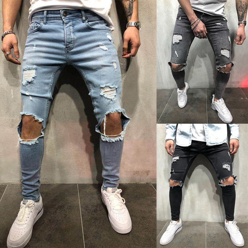 Men's Geometric Streetwear Skinny Men's Bottoms