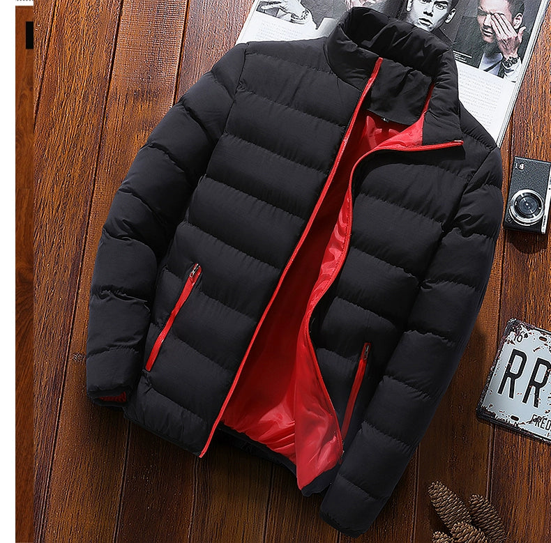 winter thickening exercise cotton-padded coat men's stand collar cardigan outdoor cotton-padded jacket casual jacket warm men