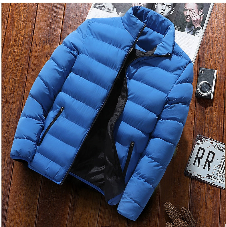 winter thickening exercise cotton-padded coat men's stand collar cardigan outdoor cotton-padded jacket casual jacket warm men