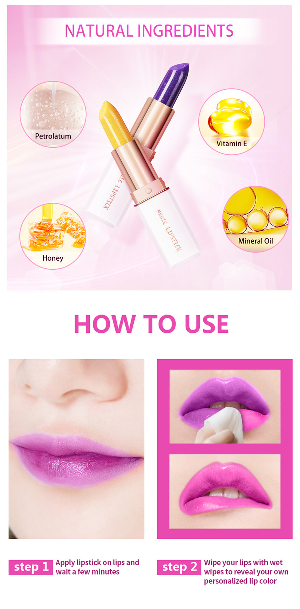 casual solid color plastic lipstick