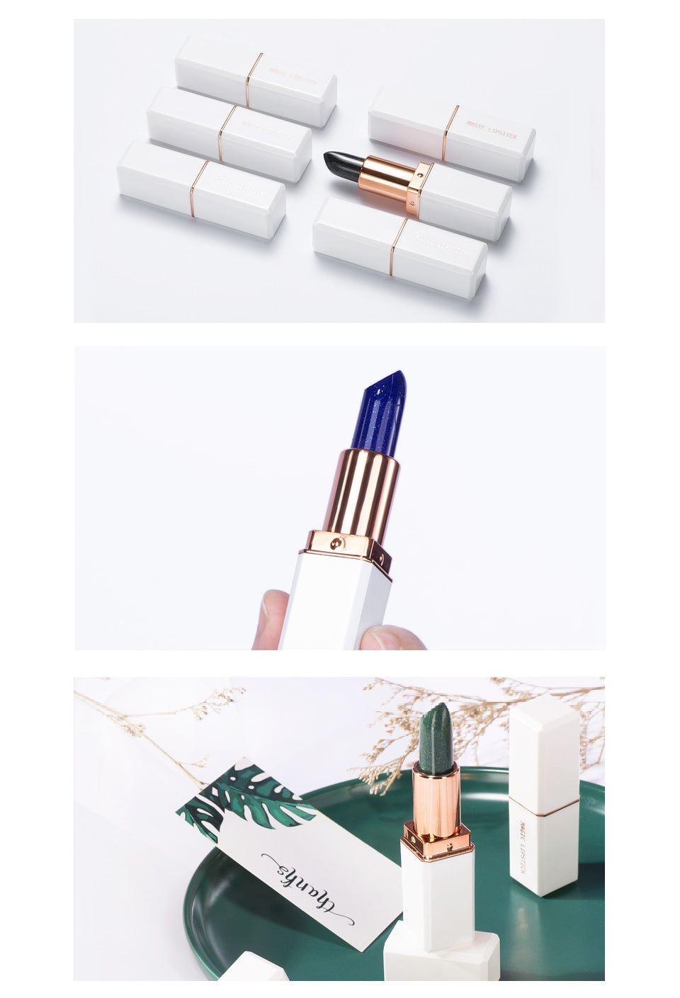 casual solid color plastic lipstick