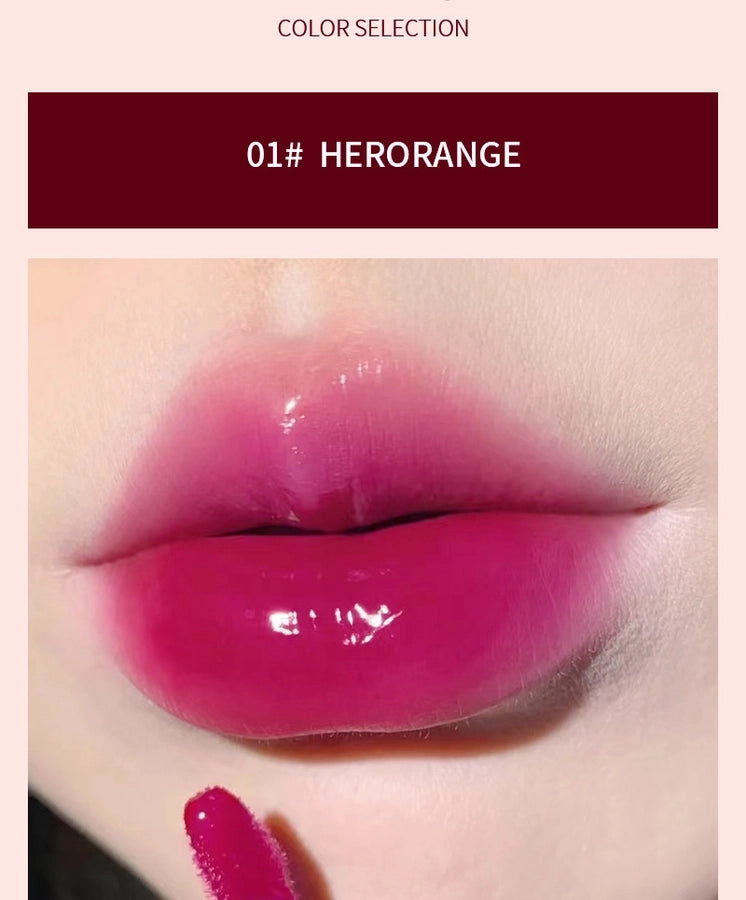 HERORANGE ~ juice glossy mirror lip glaze light moisturizing moisturizing glass lip gloss student party cheap makeup