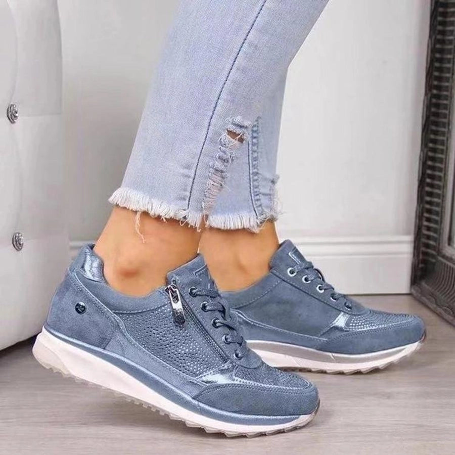 Summer and autumn women's shoes  plus size  new single-layer shoes women's fashion British inner height increasing shoes casual women's shoes in stock