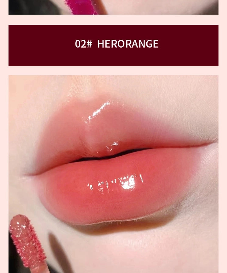 HERORANGE ~ juice glossy mirror lip glaze light moisturizing moisturizing glass lip gloss student party cheap makeup