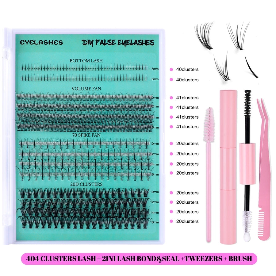 Hot Sale 404 Cluster Large Capacity False Eyelash Lower Eyelash Deviruchi Single Cluster Segmented DIY Eyelash Mix