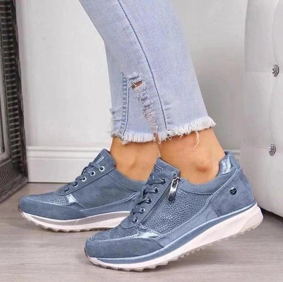 Summer and autumn women's shoes  plus size  new single-layer shoes women's fashion British inner height increasing shoes casual women's shoes in stock