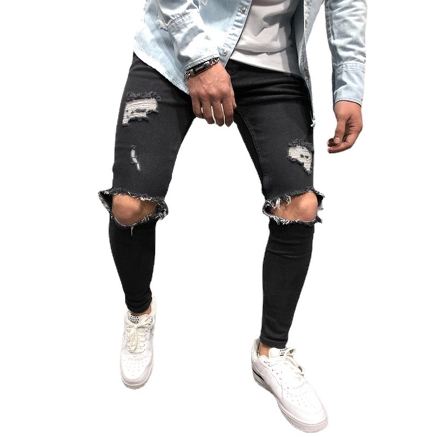 Men's Geometric Streetwear Skinny Men's Bottoms