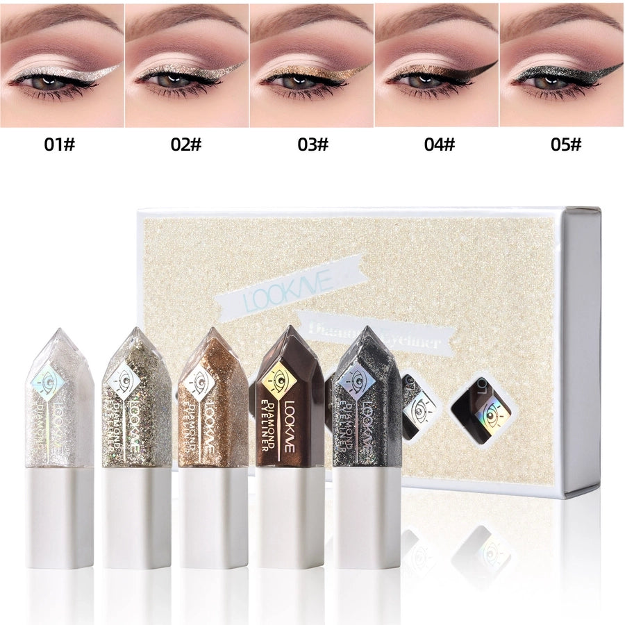 Classic Style Shiny Solid Color Plastic liquid eyeliner 1 Piece 1 Set