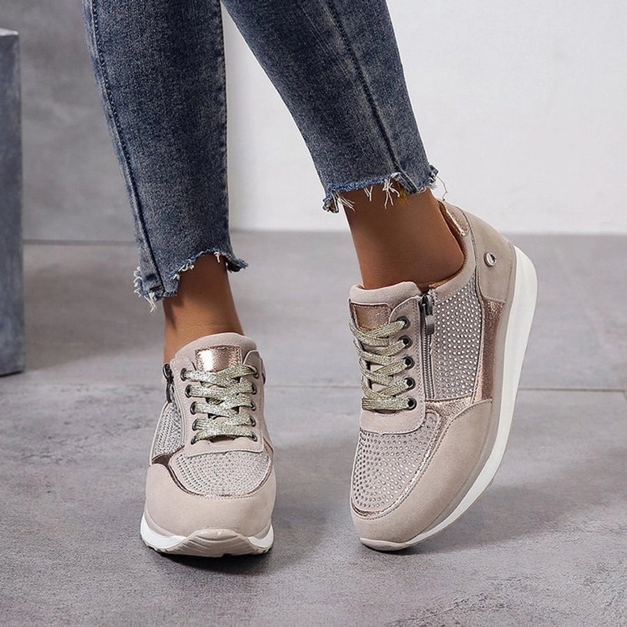 Summer and autumn women's shoes  plus size  new single-layer shoes women's fashion British inner height increasing shoes casual women's shoes in stock