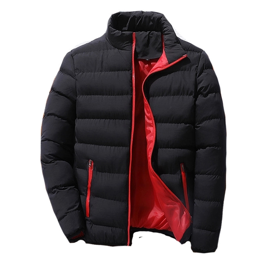 winter thickening exercise cotton-padded coat men's stand collar cardigan outdoor cotton-padded jacket casual jacket warm men