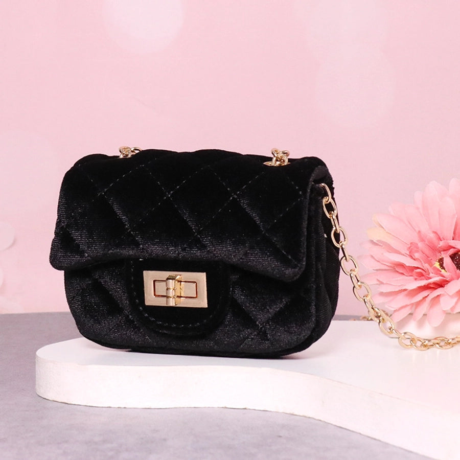 New Girl Bag Small Bag Spring and Autumn New Girl Golden Velvet Water Chestnut Fashion Shoulder Bag Mini Crossbody Bag