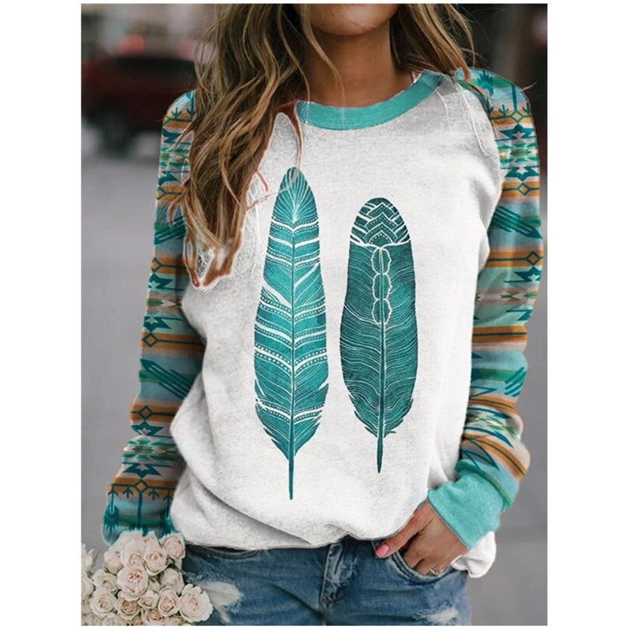 women's hoodie long sleeve hoodies & sweatshirts printing vintage style ethnic style printing