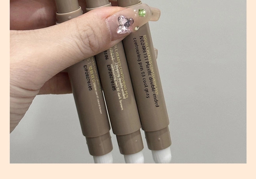 HERORANGE ~  cosmetic pen with brush nose shadow shadow dual-purpose natural three-dimensional not easy to take off makeup cosmetic beauty stick women