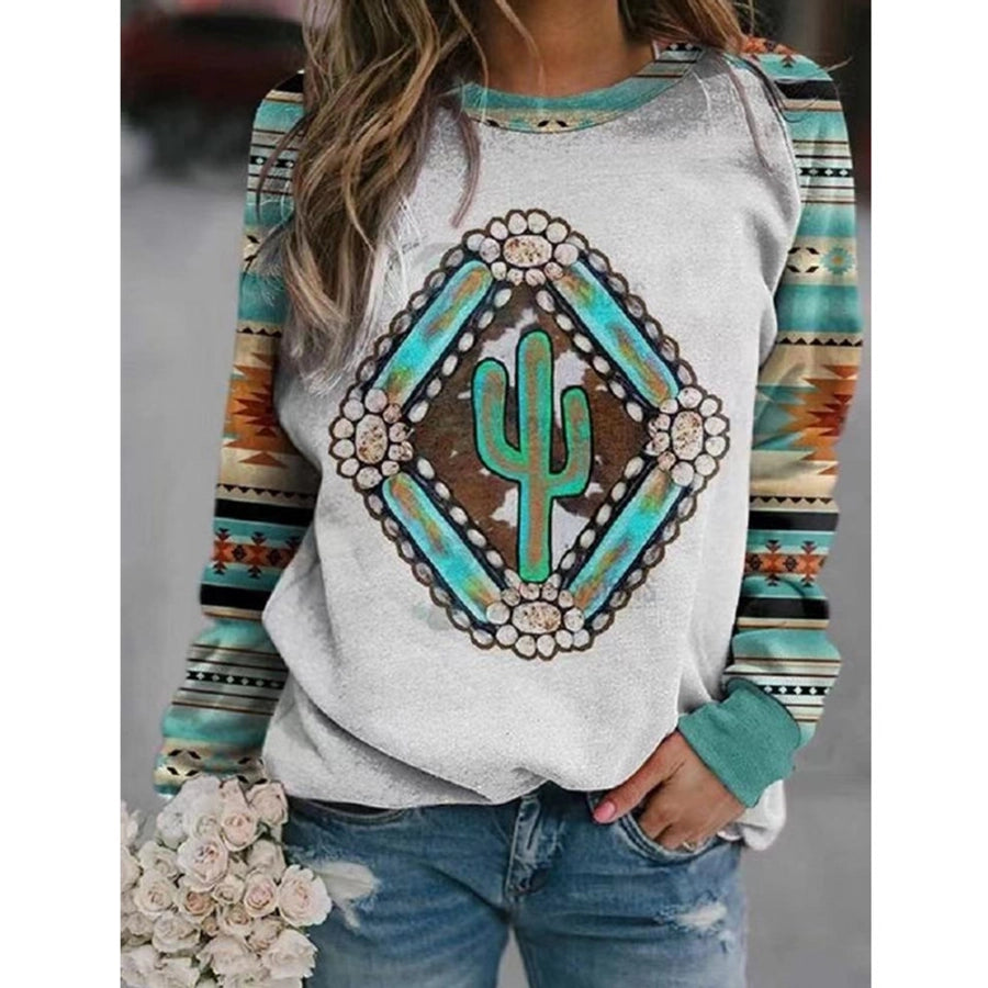 women's hoodie long sleeve hoodies & sweatshirts printing vintage style ethnic style printing