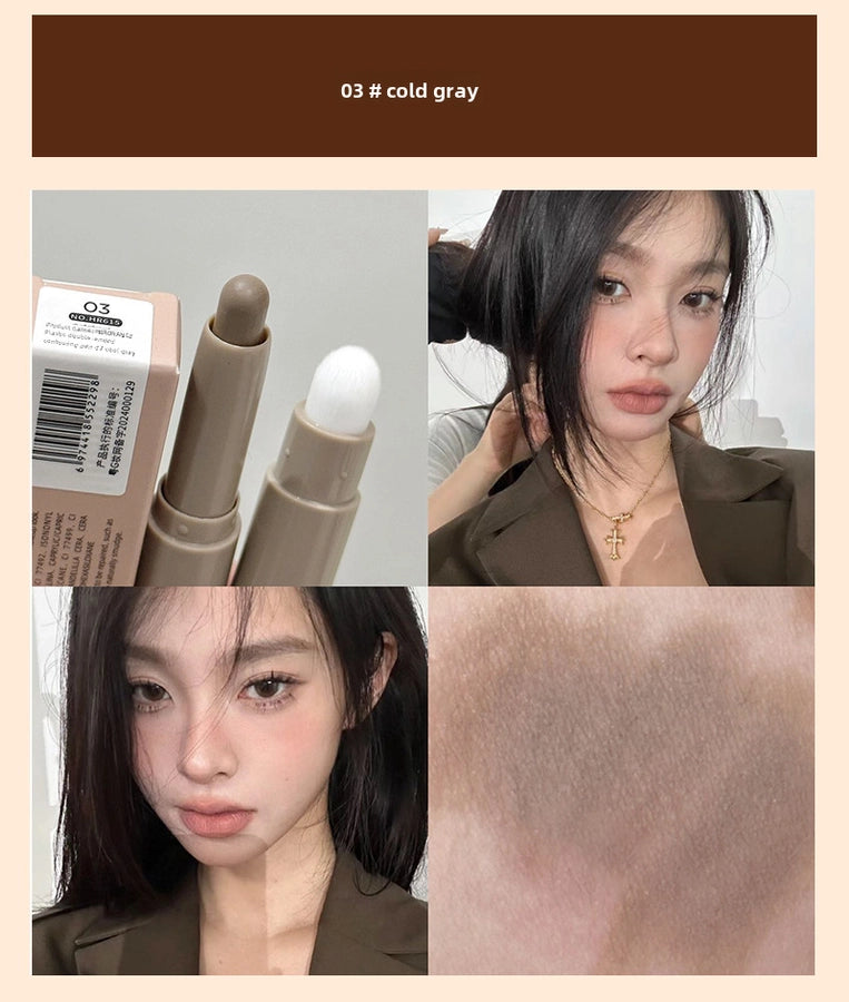 HERORANGE ~  cosmetic pen with brush nose shadow shadow dual-purpose natural three-dimensional not easy to take off makeup cosmetic beauty stick women