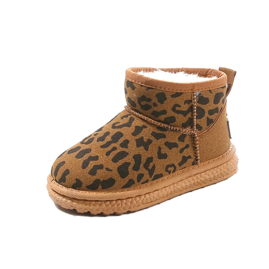 Casual Unisex Leopard Round Toe Snow Boots