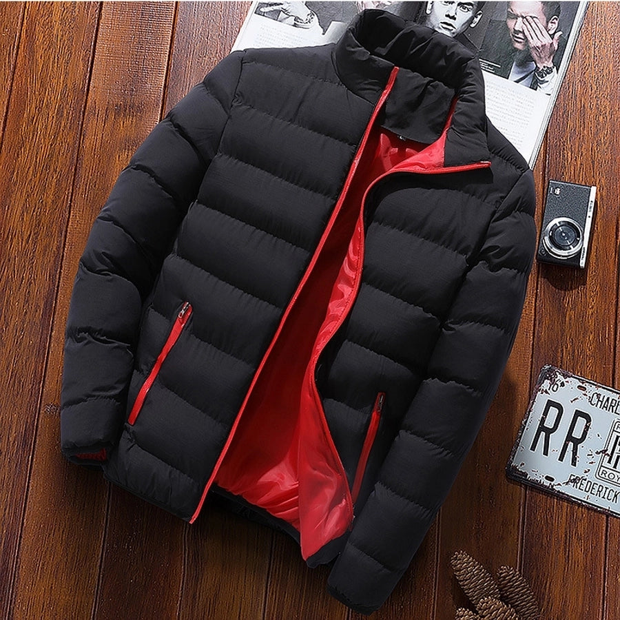 winter thickening exercise cotton-padded coat men's stand collar cardigan outdoor cotton-padded jacket casual jacket warm men