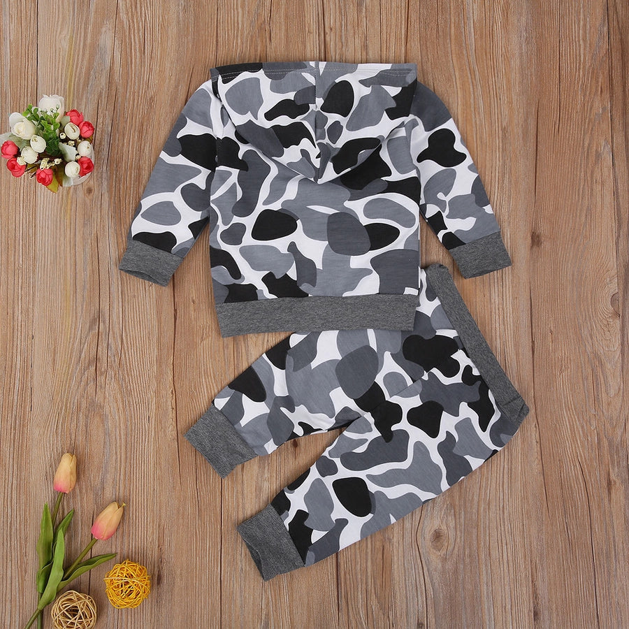 Casual Simple Style Camouflage Cotton Boys Clothing Sets