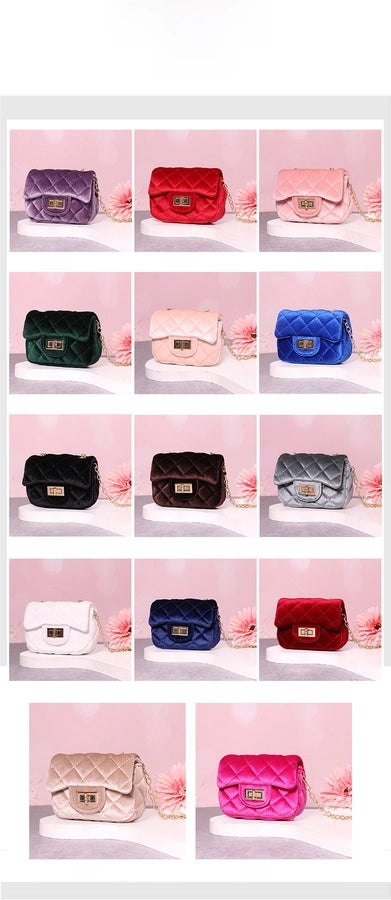 New Girl Bag Small Bag Spring and Autumn New Girl Golden Velvet Water Chestnut Fashion Shoulder Bag Mini Crossbody Bag