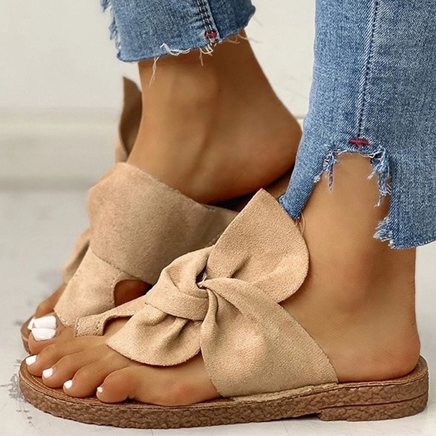 women's casual solid color open toe slides slippers