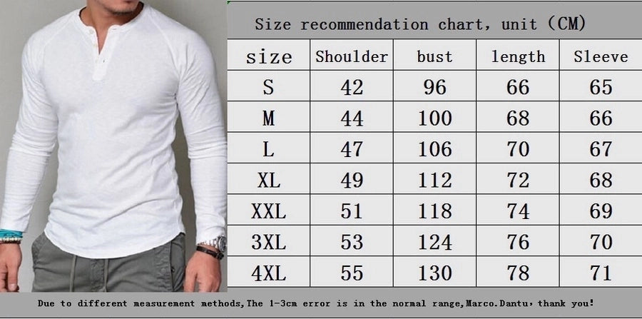 Men's Solid Color Casual Round Neck Long Sleeve Slim Men's T-shirt