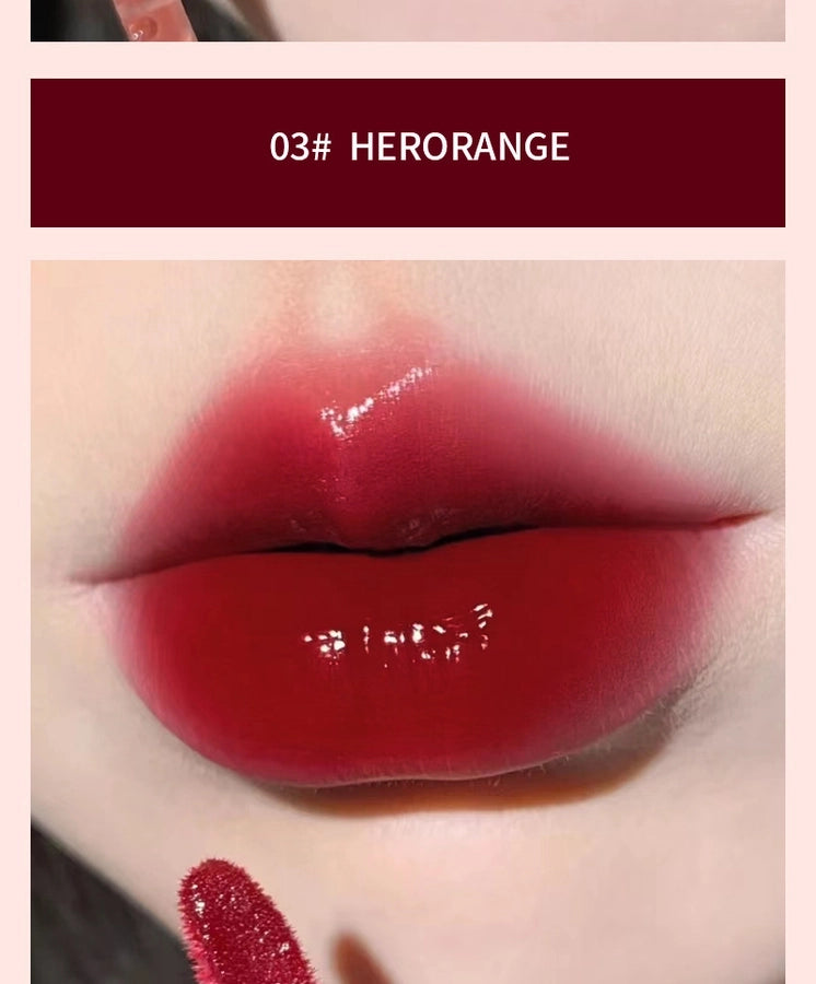 HERORANGE ~ juice glossy mirror lip glaze light moisturizing moisturizing glass lip gloss student party cheap makeup