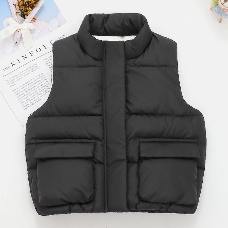 Autumn and Winter New Children's Vest Boys' Girls' Baby Thickened Warm Stylish Lamb Down Cotton Vest for Outer Wear