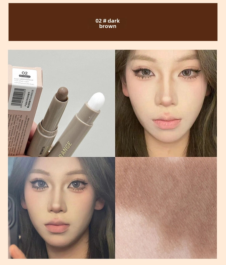 HERORANGE ~  cosmetic pen with brush nose shadow shadow dual-purpose natural three-dimensional not easy to take off makeup cosmetic beauty stick women