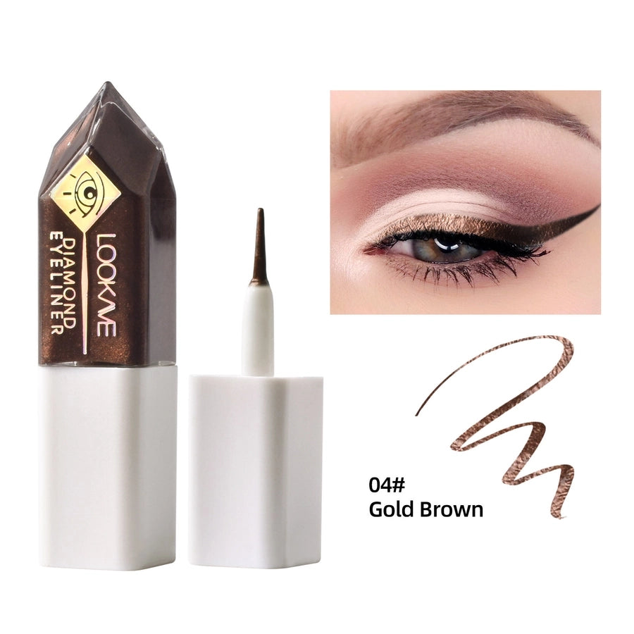 Classic Style Shiny Solid Color Plastic liquid eyeliner 1 Piece 1 Set