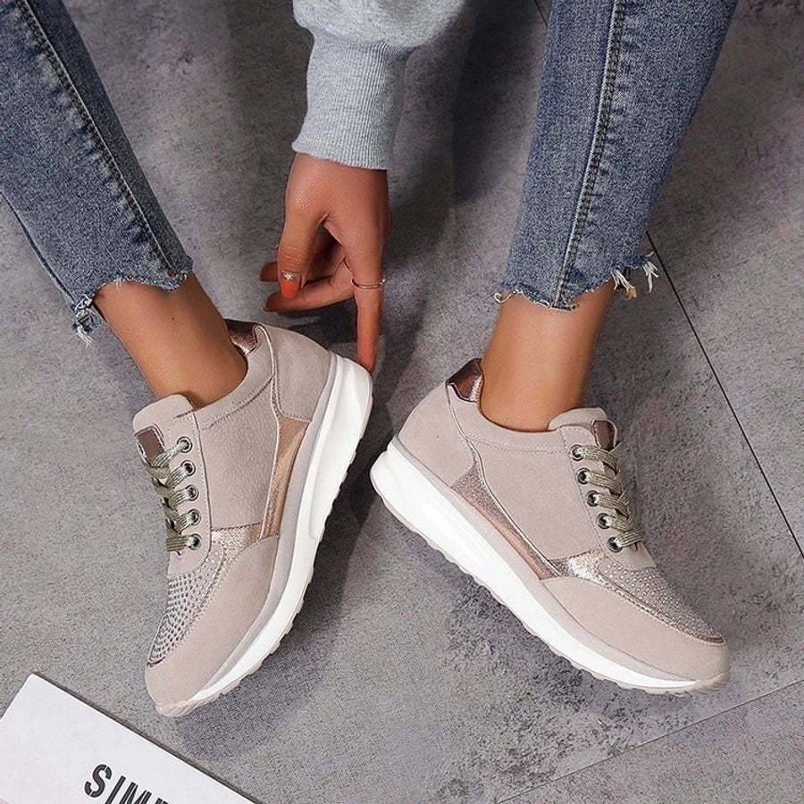 Summer and autumn women's shoes  plus size  new single-layer shoes women's fashion British inner height increasing shoes casual women's shoes in stock