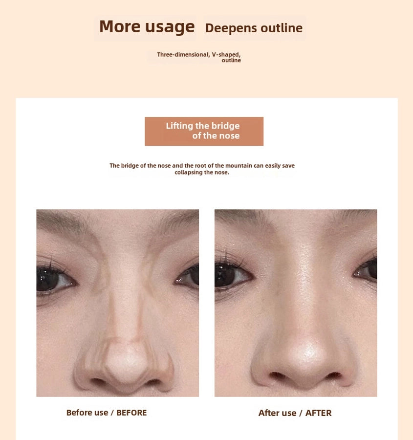 HERORANGE ~  cosmetic pen with brush nose shadow shadow dual-purpose natural three-dimensional not easy to take off makeup cosmetic beauty stick women