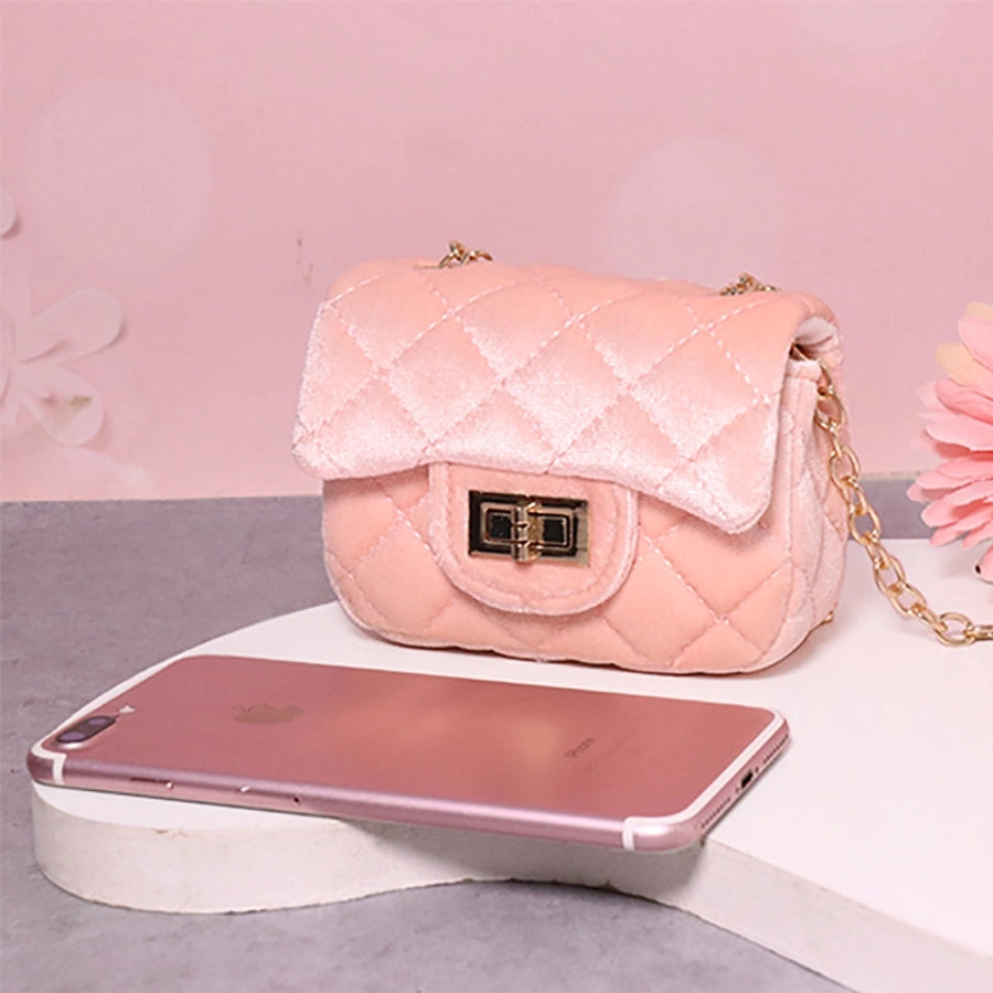 New Girl Bag Small Bag Spring and Autumn New Girl Golden Velvet Water Chestnut Fashion Shoulder Bag Mini Crossbody Bag