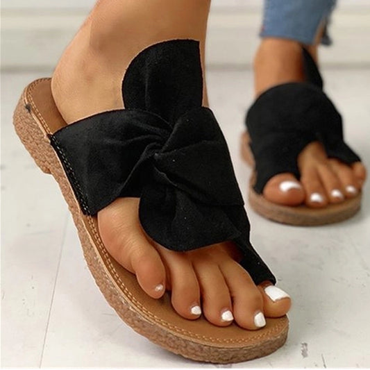 women's casual solid color open toe slides slippers