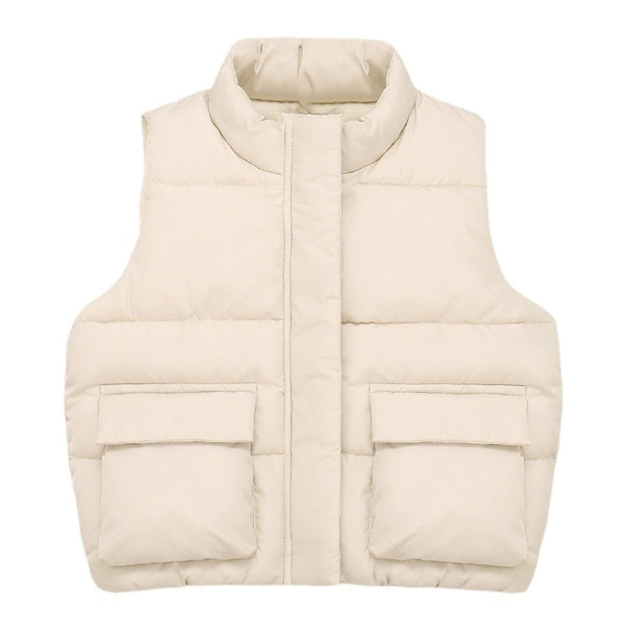 Autumn and Winter New Children's Vest Boys' Girls' Baby Thickened Warm Stylish Lamb Down Cotton Vest for Outer Wear