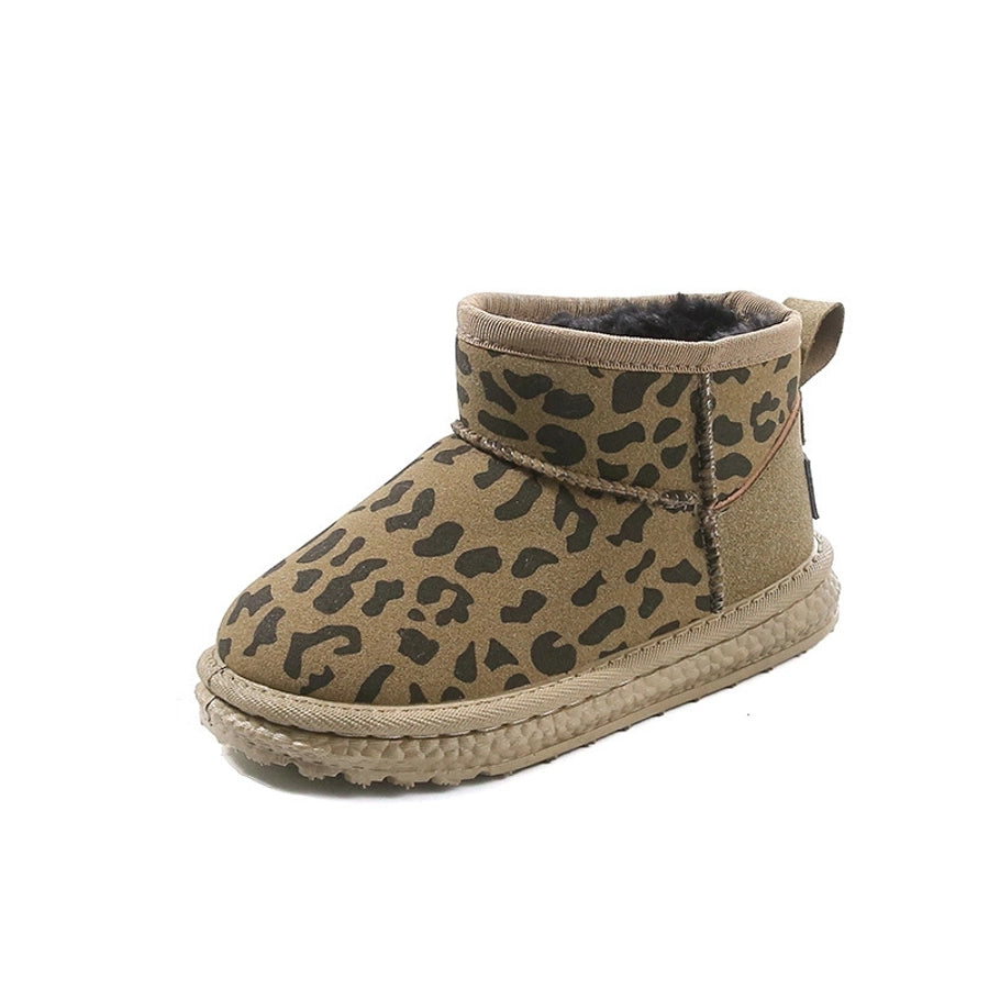 Casual Unisex Leopard Round Toe Snow Boots