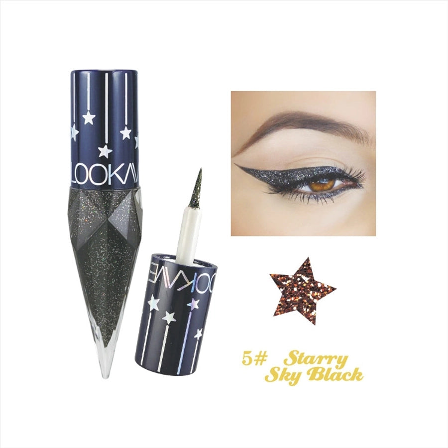 Classic Style Shiny Solid Color Plastic liquid eyeliner 1 Piece 1 Set