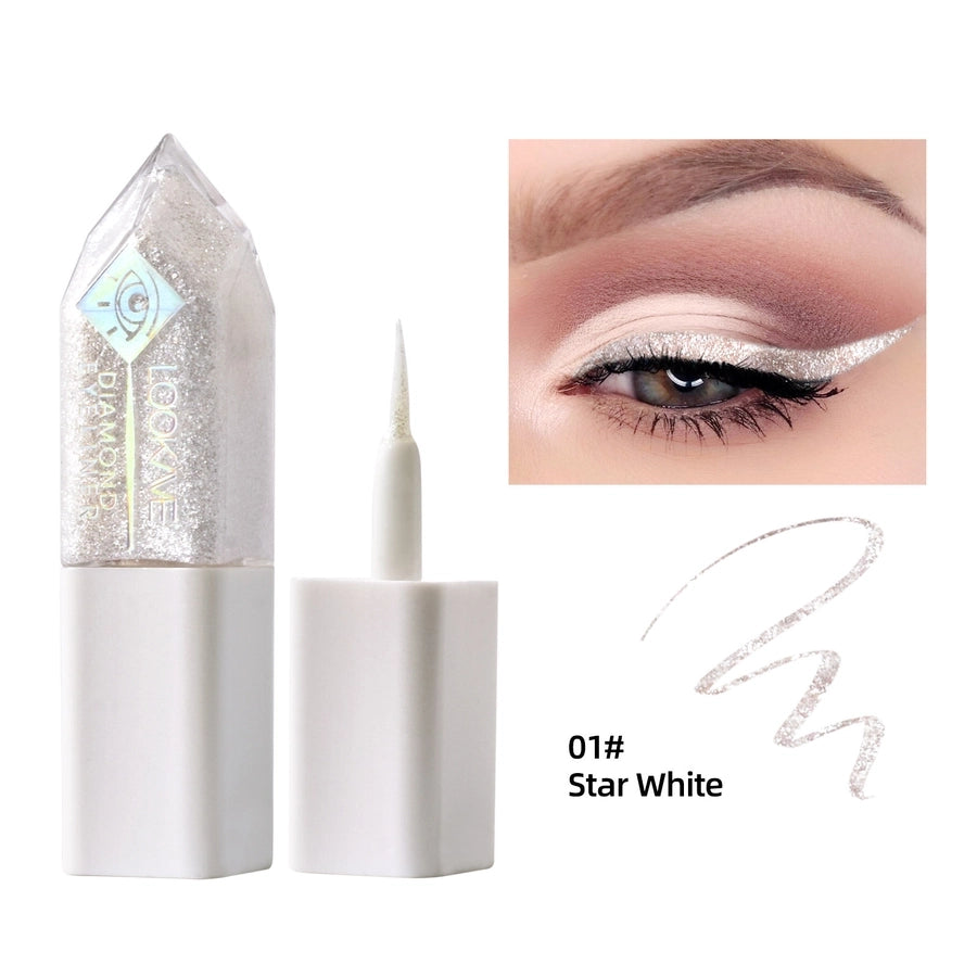 Classic Style Shiny Solid Color Plastic liquid eyeliner 1 Piece 1 Set