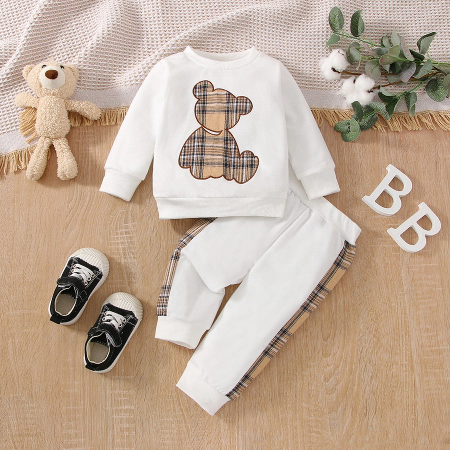 fashion bear cotton boys clothing sets