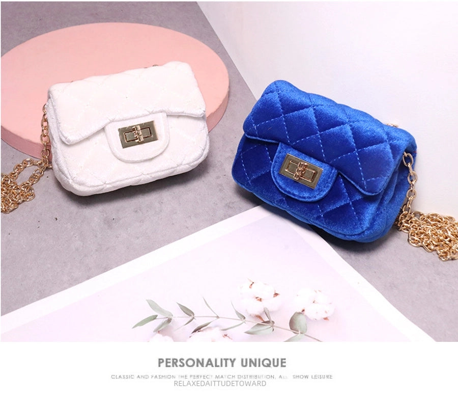 New Girl Bag Small Bag Spring and Autumn New Girl Golden Velvet Water Chestnut Fashion Shoulder Bag Mini Crossbody Bag