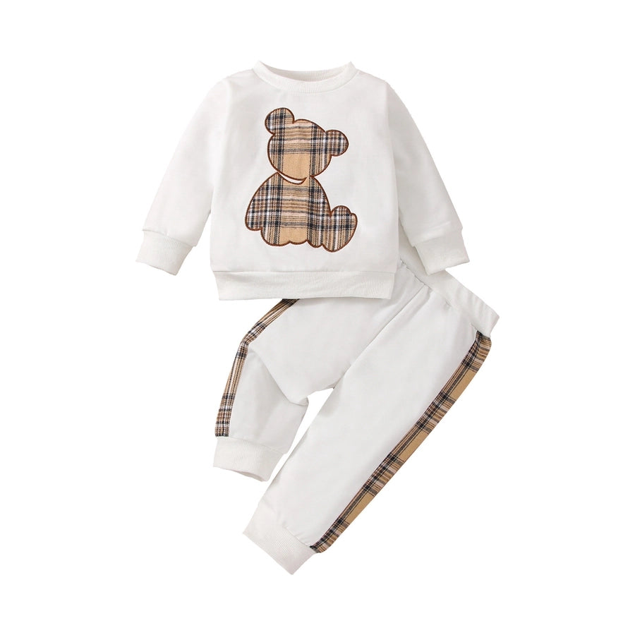 fashion bear cotton boys clothing sets