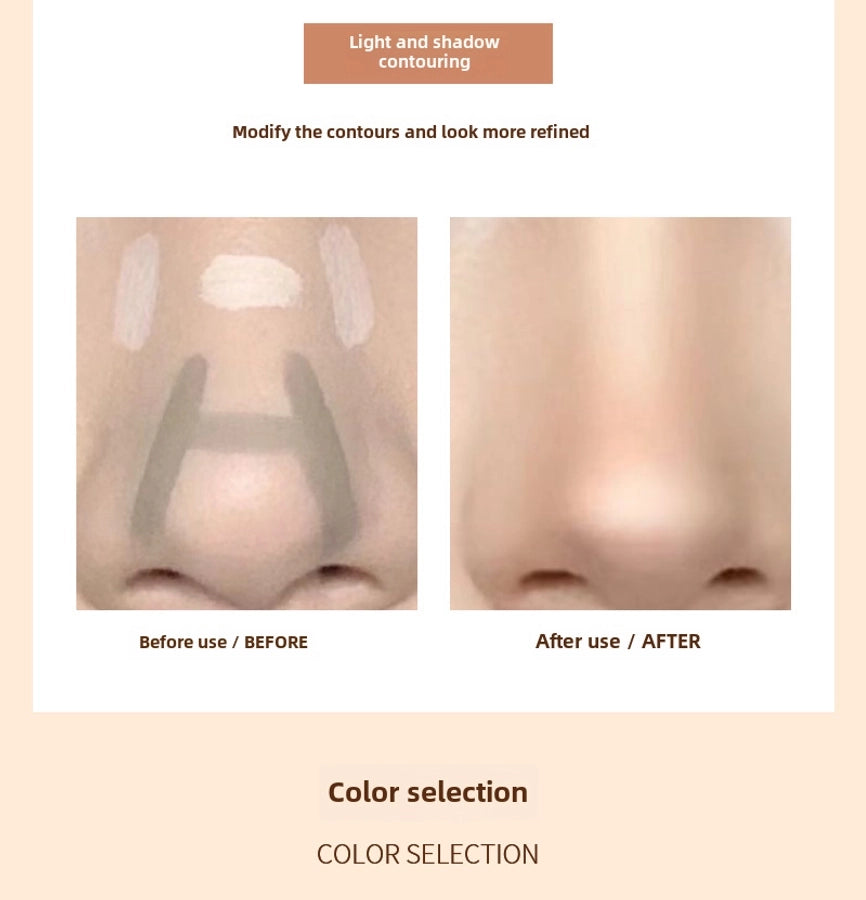 HERORANGE ~  cosmetic pen with brush nose shadow shadow dual-purpose natural three-dimensional not easy to take off makeup cosmetic beauty stick women