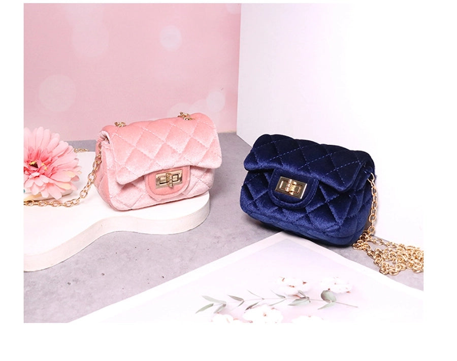 New Girl Bag Small Bag Spring and Autumn New Girl Golden Velvet Water Chestnut Fashion Shoulder Bag Mini Crossbody Bag