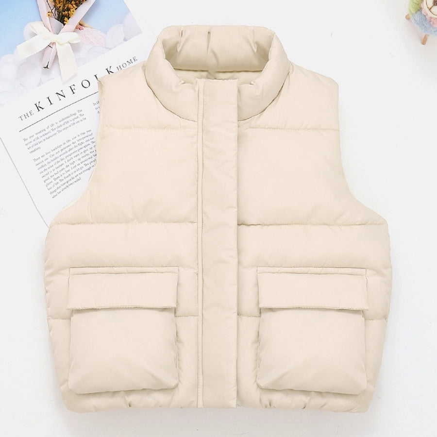 Autumn and Winter New Children's Vest Boys' Girls' Baby Thickened Warm Stylish Lamb Down Cotton Vest for Outer Wear